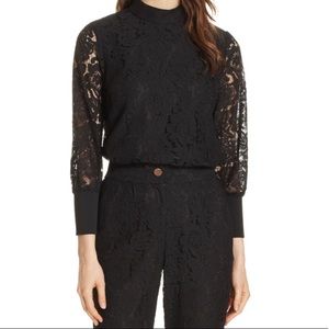 NWT Ted Baker Dilly Lace High Neck Blouse